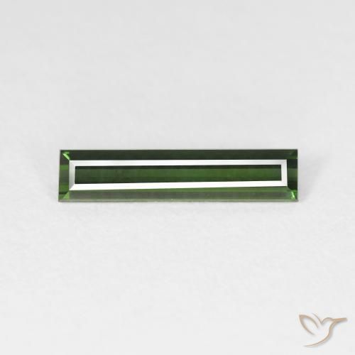 1.17ct Naturel Medium Dark-Green Tourmaline, Baquette, VS