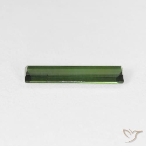 Tourmaline Medium Dark-Green naturelle Baquette, 1.17 ct, VS