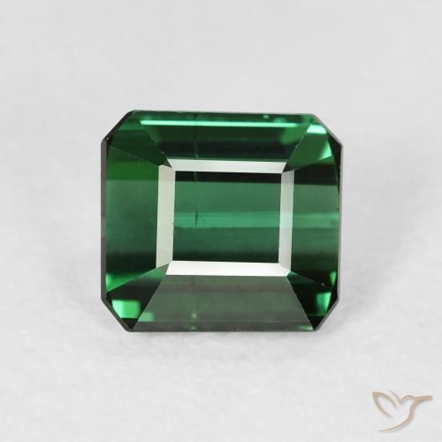 Tourmaline Forêt verte naturelle Octogone / coupe Émeraude, 1.77 ct, VS-SI