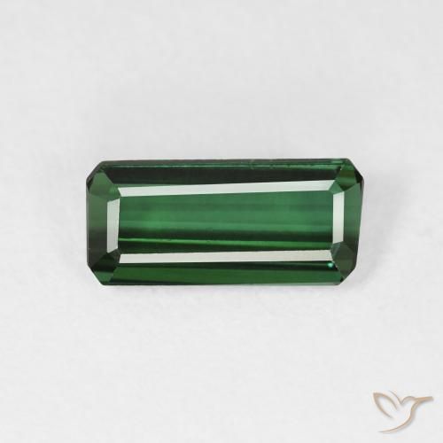 Tourmaline Forêt verte naturelle Octogone / coupe Émeraude, 1.56 ct, VVS-VS