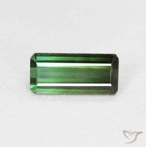 Tourmaline Vert naturelle Octogone / coupe Émeraude, 0.86 ct, VS
