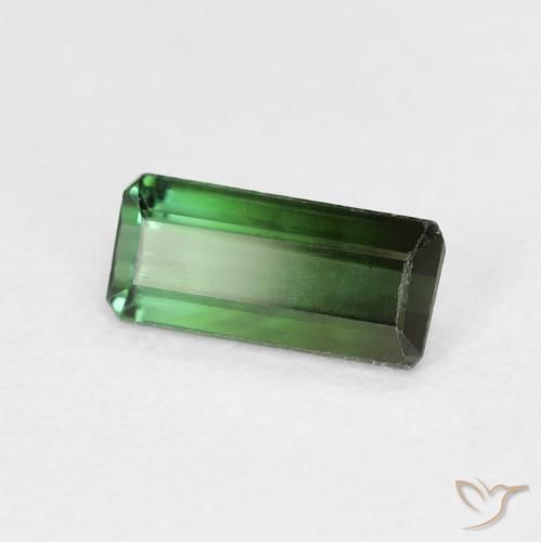 Tourmaline Vert naturelle Octogone / coupe Émeraude, 0.86 ct, VS