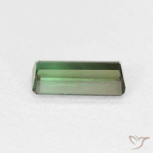 Tourmaline Vert naturelle Octogone / coupe Émeraude, 0.86 ct, VS