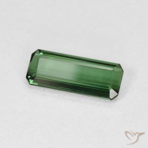 Tourmaline Vert naturelle Octogone / coupe Émeraude, 0.81 ct, VS