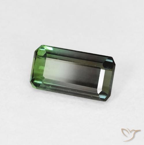 Tourmaline Forêt verte naturelle Octogone / coupe Émeraude, 0.89 ct, VS