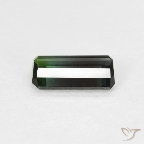Tourmaline Forêt verte naturelle Octogone / coupe Émeraude, 0.89 ct, VS