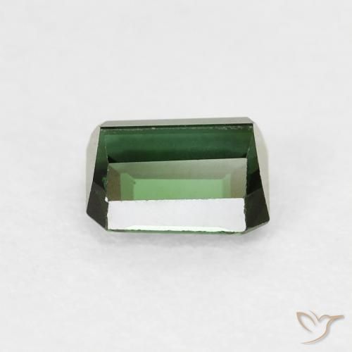 Tourmaline Vert naturelle Octogone / coupe Émeraude, 0.67 ct, VS