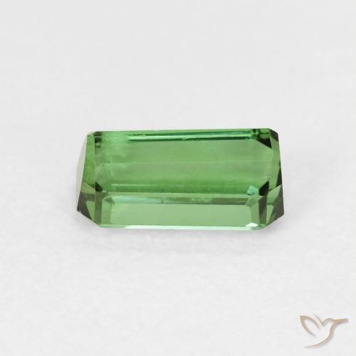 Tourmaline Vert moyen naturelle Octogone / coupe Émeraude, 0.85 ct, VS