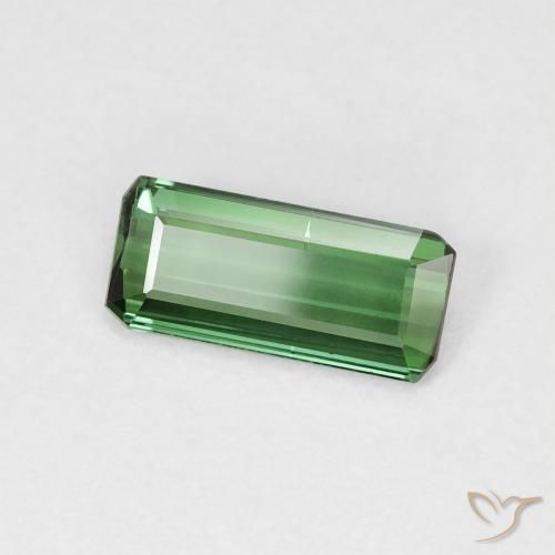Tourmaline Vert naturelle Octogone / coupe Émeraude, 1.00 ct, VS