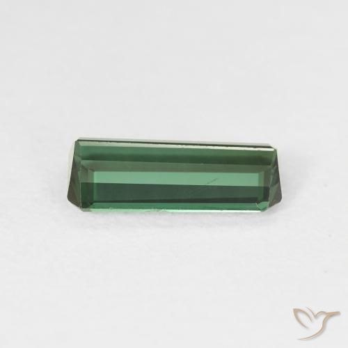 Tourmaline Vert naturelle Octogone / coupe Émeraude, 1.40 ct, VVS-VS