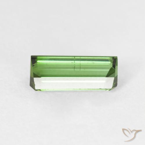 Tourmaline Vert moyen naturelle Octogone / coupe Émeraude, 1.29 ct, VVS