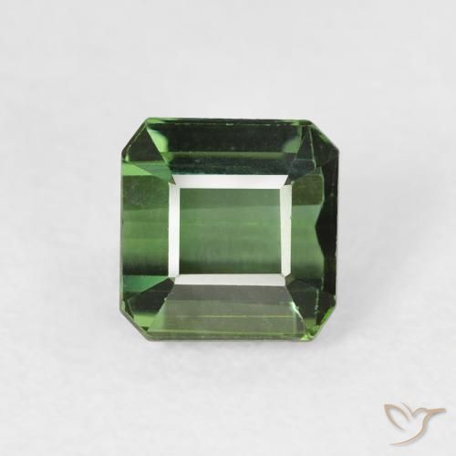 Tourmaline Forêt verte naturelle Octogone / coupe Émeraude, 1.42 ct, VVS