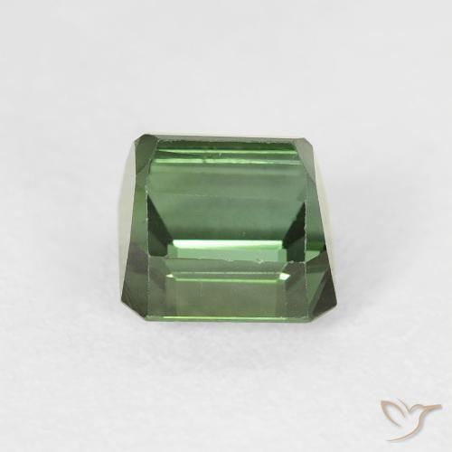 Tourmaline Forêt verte naturelle Octogone / coupe Émeraude, 1.42 ct, VVS