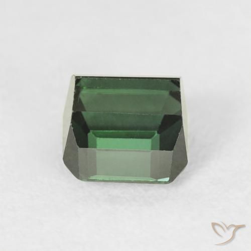 Tourmaline Vert foncé naturelle Octogone / coupe Émeraude, 1.03 ct, VVS