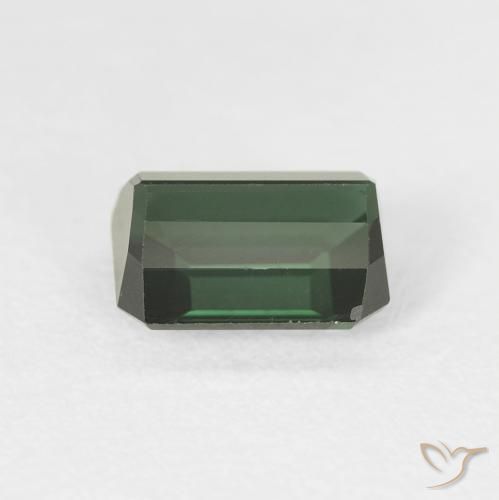 Tourmaline Vert brunâtre naturelle Octogone / coupe Émeraude, 1.51 ct, VVS-VS