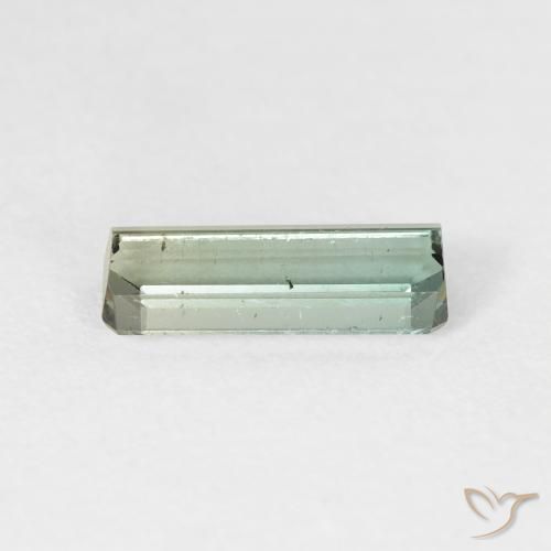 Tourmaline Vert forêt pâle naturelle Octogone / coupe Émeraude, 1.34 ct, VS