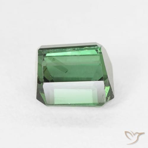 Tourmaline Vert pin naturelle Octogone / coupe Émeraude, 0.92 ct, VS