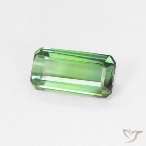 Tourmaline Vert moyen naturelle Octogone / coupe Émeraude, 0.77 ct, VS
