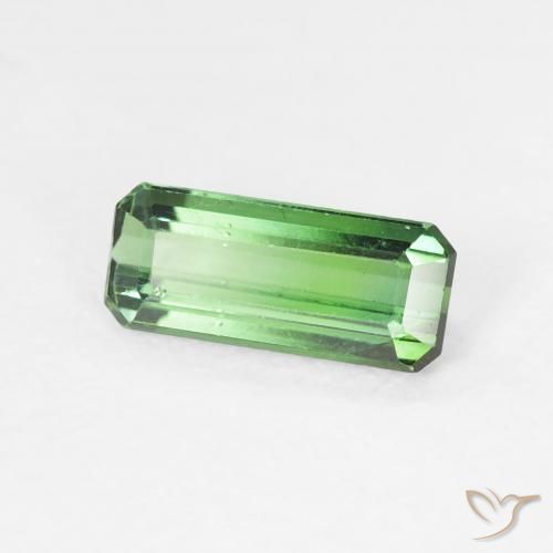 Tourmaline Vert naturelle Octogone / coupe Émeraude, 0.79 ct, VVS-VS
