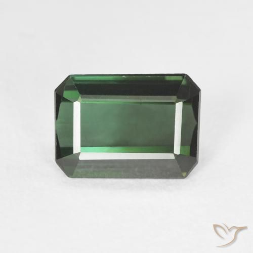 1.42ct Naturel Forêt verte Tourmaline, Taille émeraude, VVS-VS
