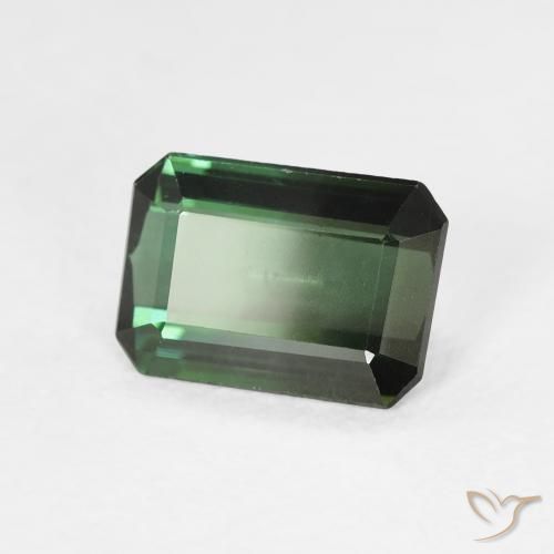 Tourmaline Forêt verte naturelle Octogone / coupe Émeraude, 1.42 ct, VVS-VS