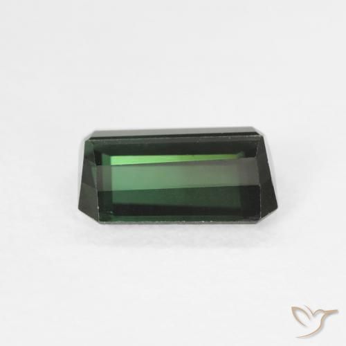 Tourmaline Forêt verte naturelle Octogone / coupe Émeraude, 1.42 ct, VVS-VS