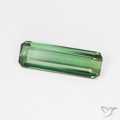 Tourmaline Vert clair naturelle Octogone / coupe Émeraude, 0.97 ct, VVS-VS