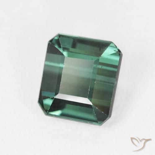 Tourmaline Vert frais naturelle Octogone / coupe Émeraude, 1.35 ct, VVS-VS