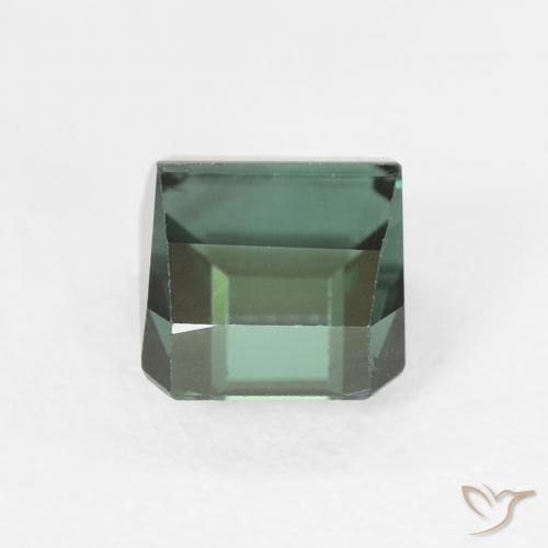 Tourmaline Vert frais naturelle Octogone / coupe Émeraude, 1.35 ct, VVS-VS
