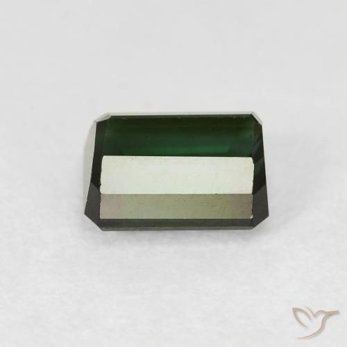 Tourmaline Forêt verte naturelle Octogone / coupe Émeraude, 1.18 ct, VVS-VS