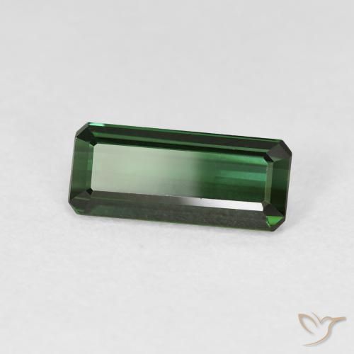 Tourmaline Vert foncé naturelle Octogone / coupe Émeraude, 2.07 ct, VVS-VS