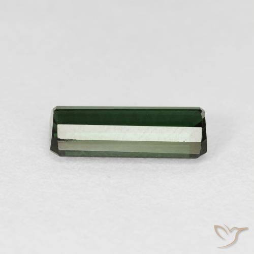 Tourmaline Vert foncé naturelle Octogone / coupe Émeraude, 2.07 ct, VVS-VS