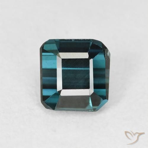 0.72ct Naturel Bleu marine profond Tourmaline, Taille émeraude, VVS-VS