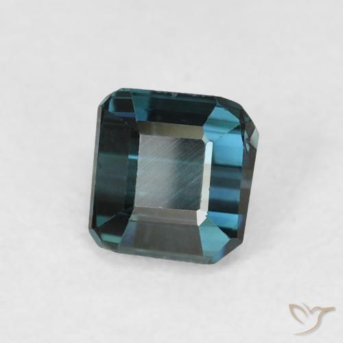 Tourmaline Bleu marine profond naturelle Octogone / coupe Émeraude, 0.72 ct, VVS-VS