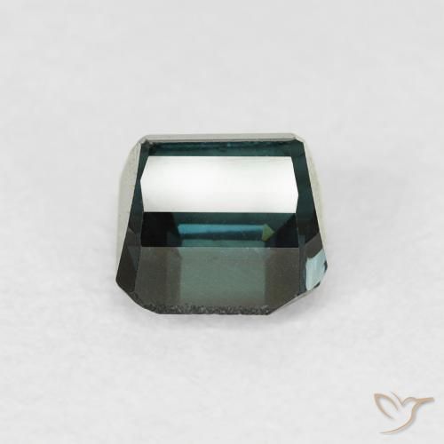 Tourmaline Bleu marine profond naturelle Octogone / coupe Émeraude, 0.72 ct, VVS-VS