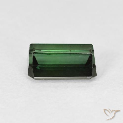 Tourmaline Forêt verte naturelle Octogone / coupe Émeraude, 1.30 ct, VS