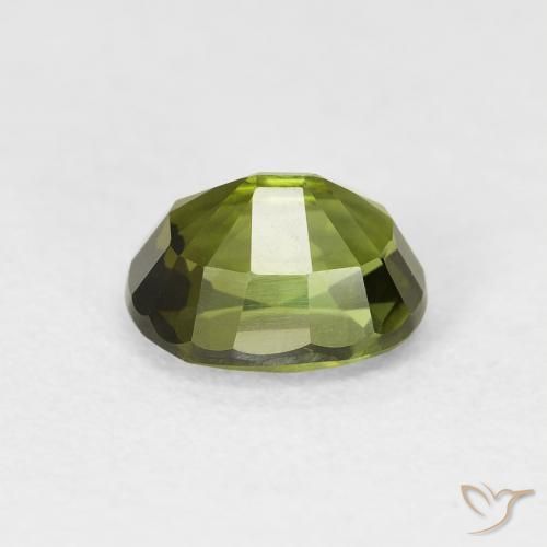 Tourmaline Vert algues marines naturelle ovale, 1.23 ct, VS
