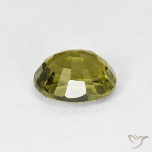 Tourmaline Vert chaud naturelle ovale, 1.19 ct, VS