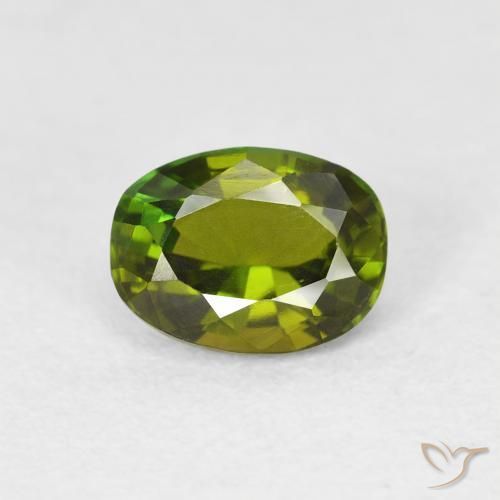 1.08ct Naturel Vert moyen Tourmaline, ovale, VVS-VS