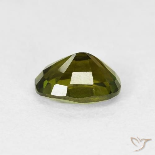 Tourmaline Vert moyen naturelle ovale, 1.08 ct, VVS-VS