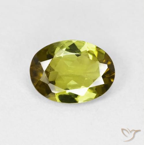 1.03ct Naturel Vert chaud et terreux Tourmaline, ovale, VVS-VS