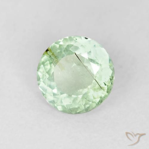 Tourmaline Vert jaunâtre léger naturelle Tour, 0.86 ct, VS-SI
