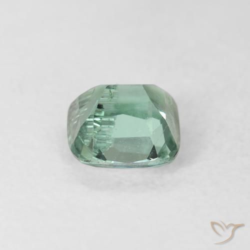 Tourmaline Vert bleuâtre naturelle Coussin, 0.85 ct, VS-SI