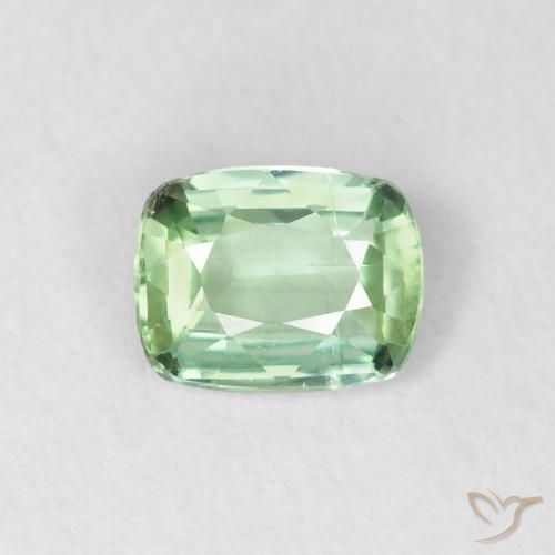 0.67ct Naturel Vert clair Tourmaline, Coussin, VS