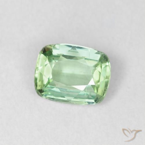 Tourmaline Vert clair naturelle Coussin, 0.67 ct, VS