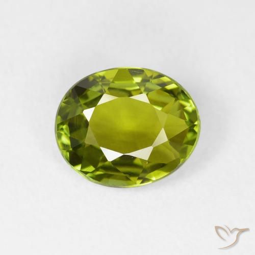 Tourmaline Vert foncé naturelle ovale, 1.65 ct, VVS