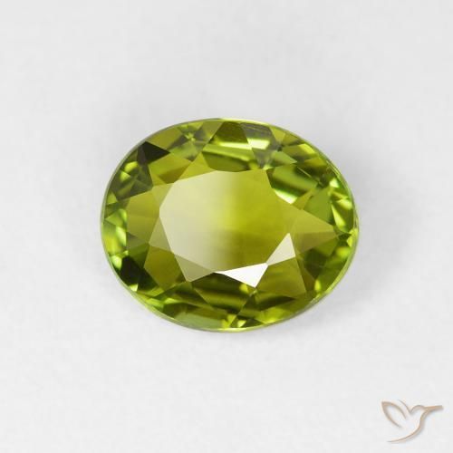 Tourmaline Vert foncé naturelle ovale, 1.65 ct, VVS
