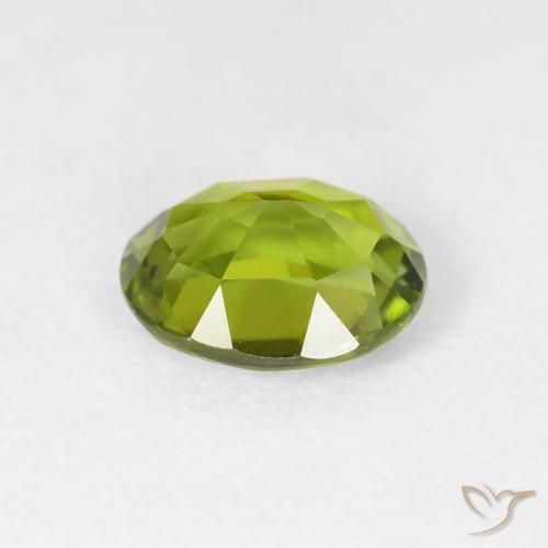 Tourmaline Vert foncé naturelle ovale, 1.65 ct, VVS