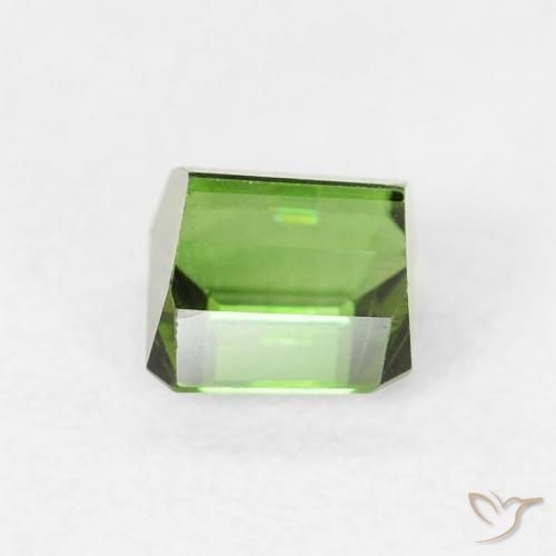 Tourmaline Vert foncé naturelle Octogone / coupe Émeraude, 0.66 ct, VVS-VS