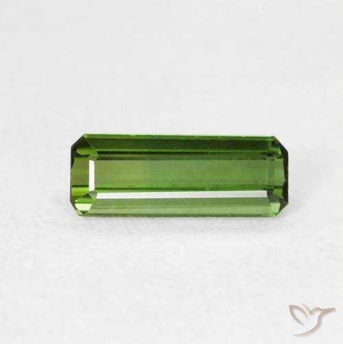 Tourmaline Vert moyen naturelle Octogone / coupe Émeraude, 0.69 ct, VVS-VS